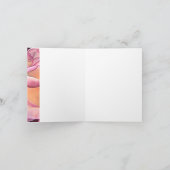 ピンクのバラのカード サンキューカード (内部)