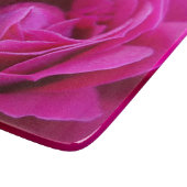 ピンクのバラのガラスまな板 カッティングボード (角)