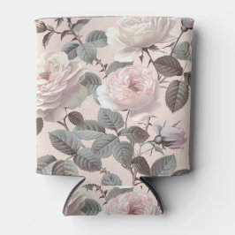 ピンクのバラのクール花 缶クーラー