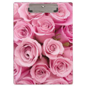 ピンクのバラのコラージュ クリップボード (正面)