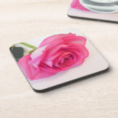 ピンクのバラのコースター コースター (左側)