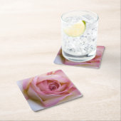 ピンクのバラのコースター スクエアペーパーコースター (インサイチュ)