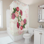 ピンクのバラのシャワーカーテン シャワーカーテン (インサイチュ)