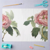 ピンクのバラのジャンクジャーナル要素シート 薄葉紙 (クラフト)