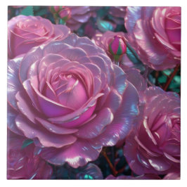 ピンクのバラのセラミックタイル タイル