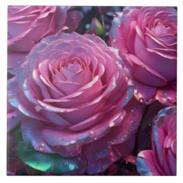 ピンクのバラのセラミックタイル タイル