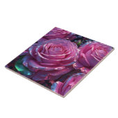 ピンクのバラのセラミックタイル タイル (側面)