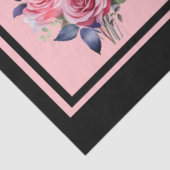 ピンクのバラのタイルのデコページ 薄葉紙 (詳細)