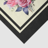 ピンクのバラのタイルのデコページ 薄葉紙 (詳細)