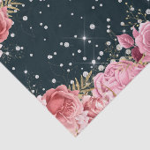 ピンクのバラのダイヤモンド洗練されたスパークル 薄葉紙 (詳細)