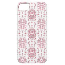 ピンクのバラのダマスク柄 iPhone 11 ケース