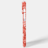 ピンクのバラのダークサンゴグリッタースパークルスモノグラム Case-Mate iPhoneケース (裏面 / 左)