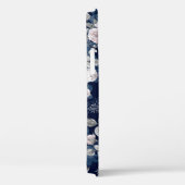 ピンクのバラのダークブルー:ヴィンテージ Case-Mate iPhoneケース (裏面 / 右)