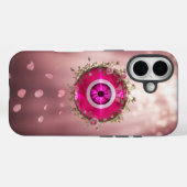ピンクのバラのツタと悪魔の目 Case-Mate iPhoneケース (裏面 (横))