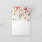 ピンクのバラのティーパーティー 感謝のメッセージカード サンキューカード (内部)