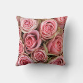 ピンクのバラのトロー枕 クッション (裏面)