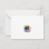 ピンクのバラのノートカード ノートカード (裏面)