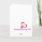 ピンクのバラのハッピーバースデーのお母さんの挨拶状 カード (裏面)