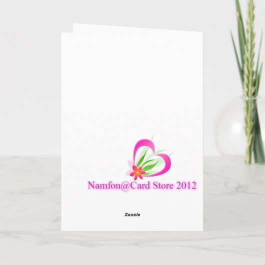 ピンクのバラのハッピーバースデーのお母さんの挨拶状 カード (裏面)