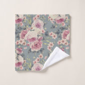 ピンクのバラのバスタオルセット バスタオルセット (ウォッシュタオル)