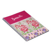 ピンクのバラのバラ水の色カスタマイズ ノートブック (右側)