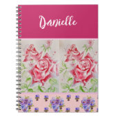 ピンクのバラのバラ水の色カスタマイズ ノートブック (正面)
