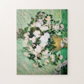 ピンクのバラのパズルが付いているゴッホのつぼ ジグソーパズル (縦)
