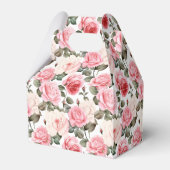 ピンクのバラのパーティートリートボックス フェイバーボックス (裏面サイド)