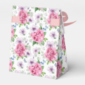 ピンクのバラのパーティー フェイバーボックス (裏面サイド)