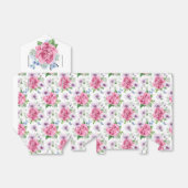 ピンクのバラのパーティー フェイバーボックス (折り畳みなし)