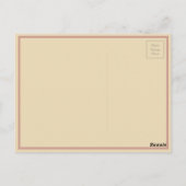 ピンクのバラのビクトリアン女性 ポストカード (裏面)