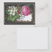 ピンクのバラのビクトリア時代の人貿易カード 名刺 (正面/裏面)