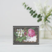 ピンクのバラのビクトリア時代の人貿易カード 名刺 (スタンド正面)