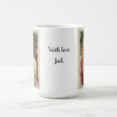 ピンクのバラのビクトリア朝の女性 コーヒーマグカップ (中央)