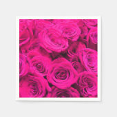 ピンクのバラのピンクの花ピンクのフローラ スタンダードカクテルナプキン (正面)