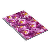 ピンクのバラのフォトフォトノートブック ノートブック (右側)