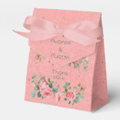 ピンクのバラのフレームの好意ボックス フェイバーボックス (正面サイド)