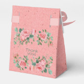 ピンクのバラのフレームの好意ボックス フェイバーボックス (裏面サイド)