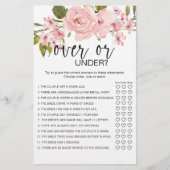 ピンクのバラのフローラゲームオーバーまたはアンダーフライヤー チラシ (正面)