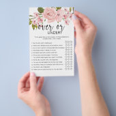 ピンクのバラのフローラゲームオーバーまたはアンダーフライヤー チラシ (ハンドル)