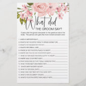 ピンクのバラのフローラゲーム新郎は何と言う チラシ (正面)