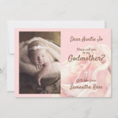 ピンクのバラのブッシュ ご両親 への招待状 招待状 (正面)