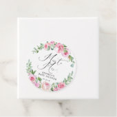 ピンクのバラのブッシュ ブライダルシャワーのお土産 フェイバータグ (インサイチュ)