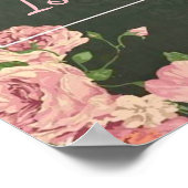 ピンクのバラのプリント, バリューポスター用紙(マット) ポスター (角)