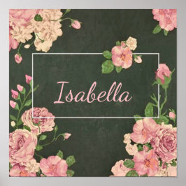 ピンクのバラのプリント, 上質なポスター用紙（マット仕上げ） ポスター