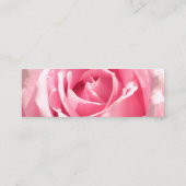 ピンクのバラのプロフィールカード スキニー名刺 (裏面)