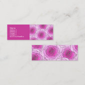 ピンクのバラのプロフィールカード スキニー名刺 (正面/裏面)