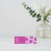 ピンクのバラのプロフィールカード スキニー名刺 (スタンド正面)