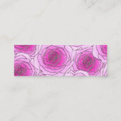 ピンクのバラのプロフィールカード スキニー名刺 (裏面)