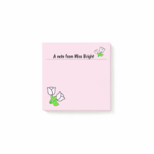 ピンクのバラのポストイットノート